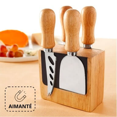Bloc 4 couteaux à fromage