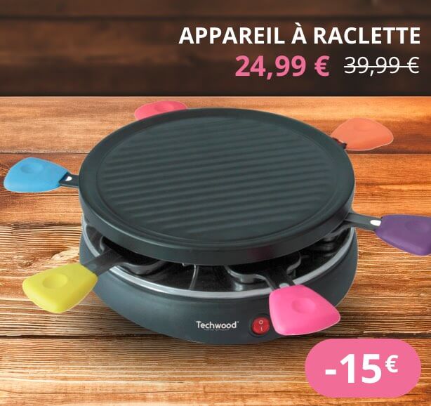 Appareil à raclette 6 personnes Techwood®
